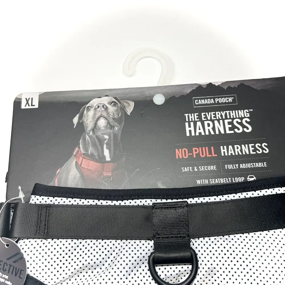 Canada Pooch The Everything Dog Harness XL Reflective No Pull Mesh Black NWT